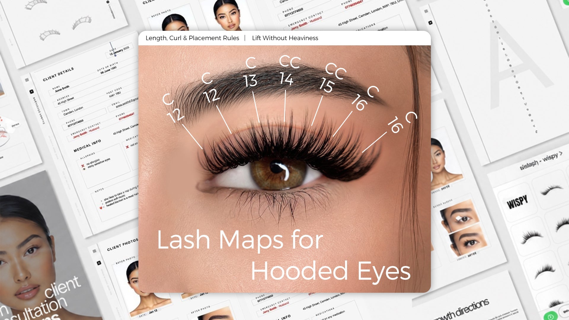 Lash Maps for Hooded Eyes: Open-Eye, Soft Cat-Eye, and Cluster Placement Tips - Lashview Lashes