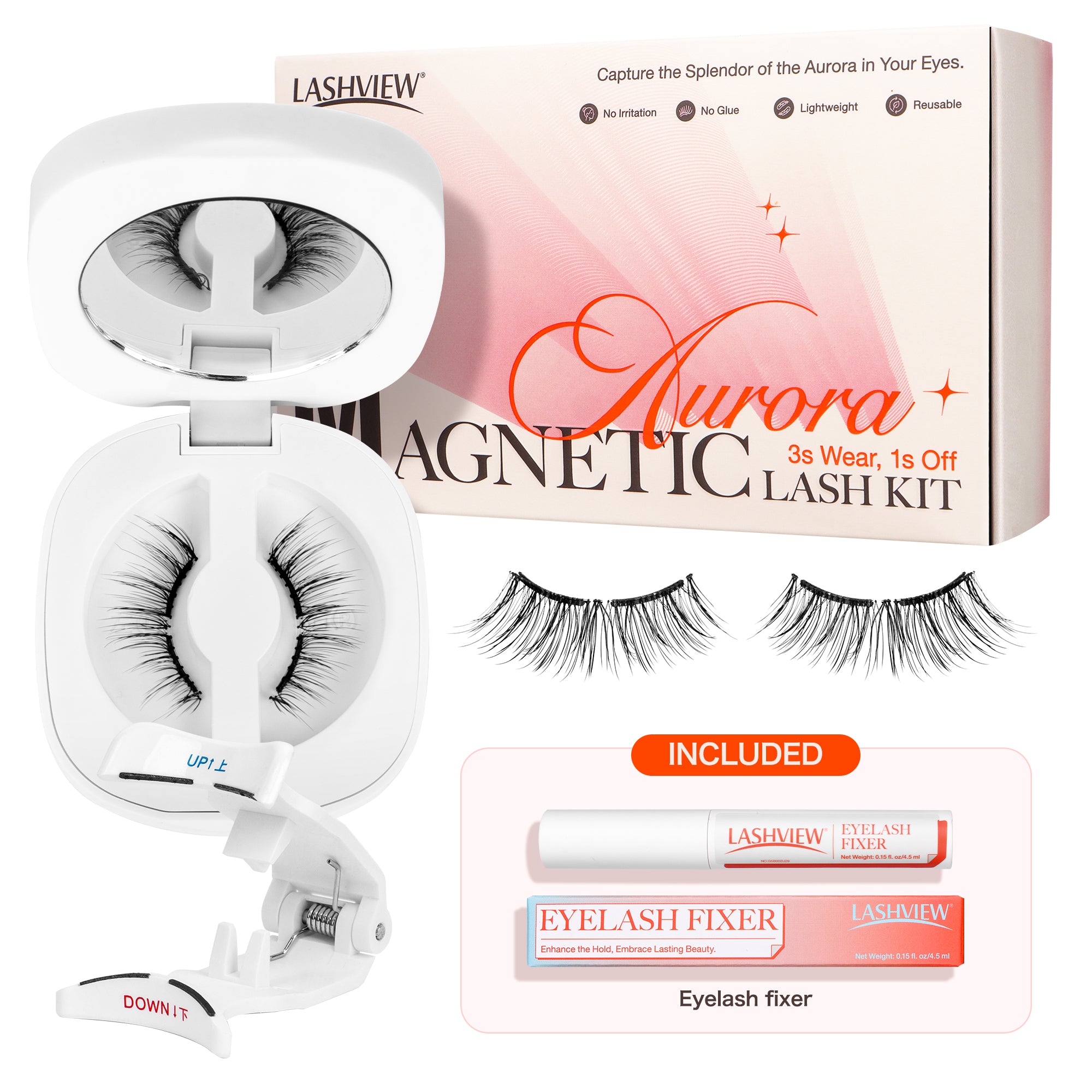 Lashview Soft Magnetic Eyelashes All - in - One Kit - Lashview Lashes
