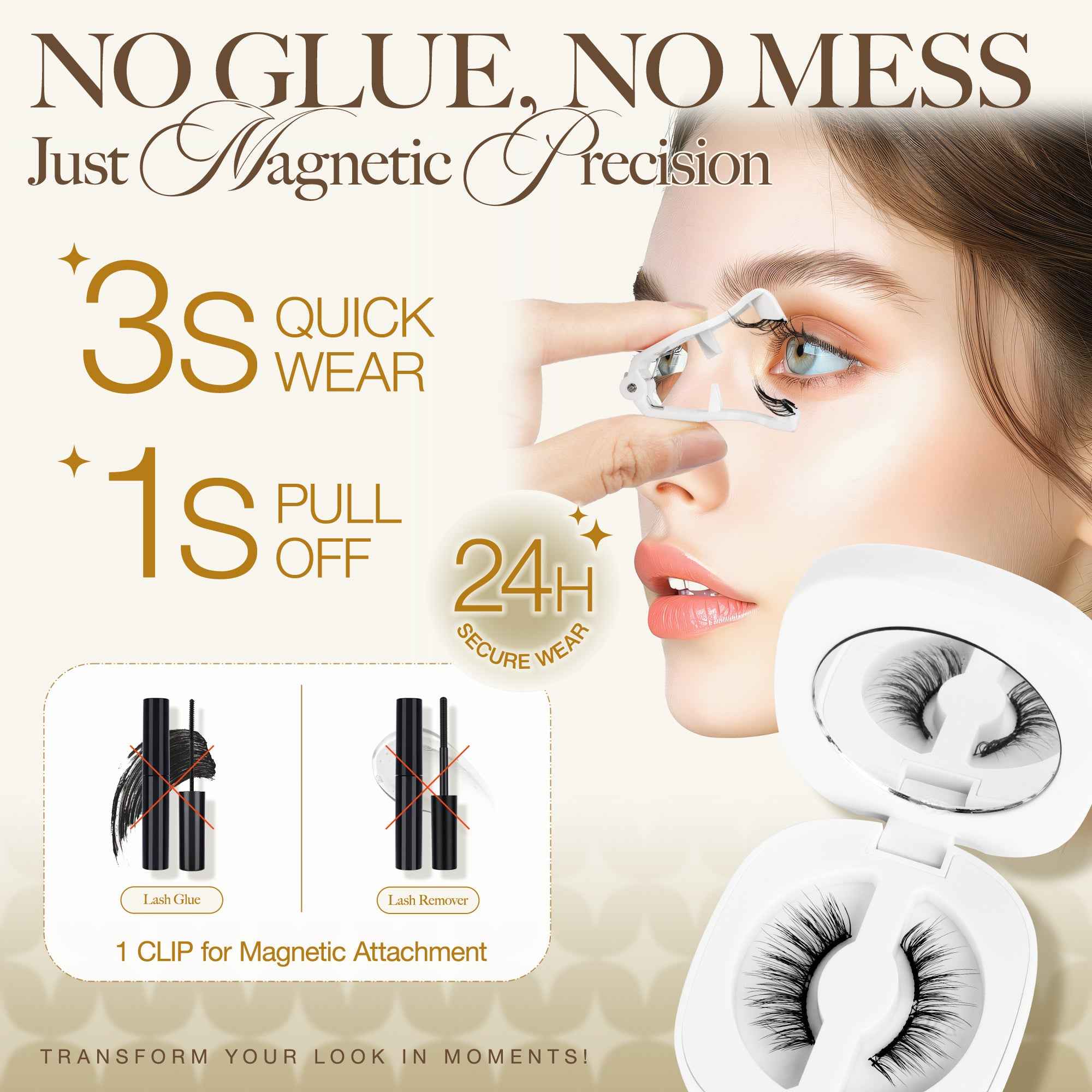 Lashview Natural Soft Magnetic Eyelashes for Beginners