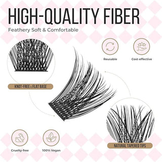 LASHVIEW Flutter Frenzy Diy Lash Extension Kit Cluster Eyelash Extension Kit,Individual Lashes Kit,Cluster Lashes with Lash Bond and Seal,Lash Glue Remover and Lash Applicator (56D/40D/30D)