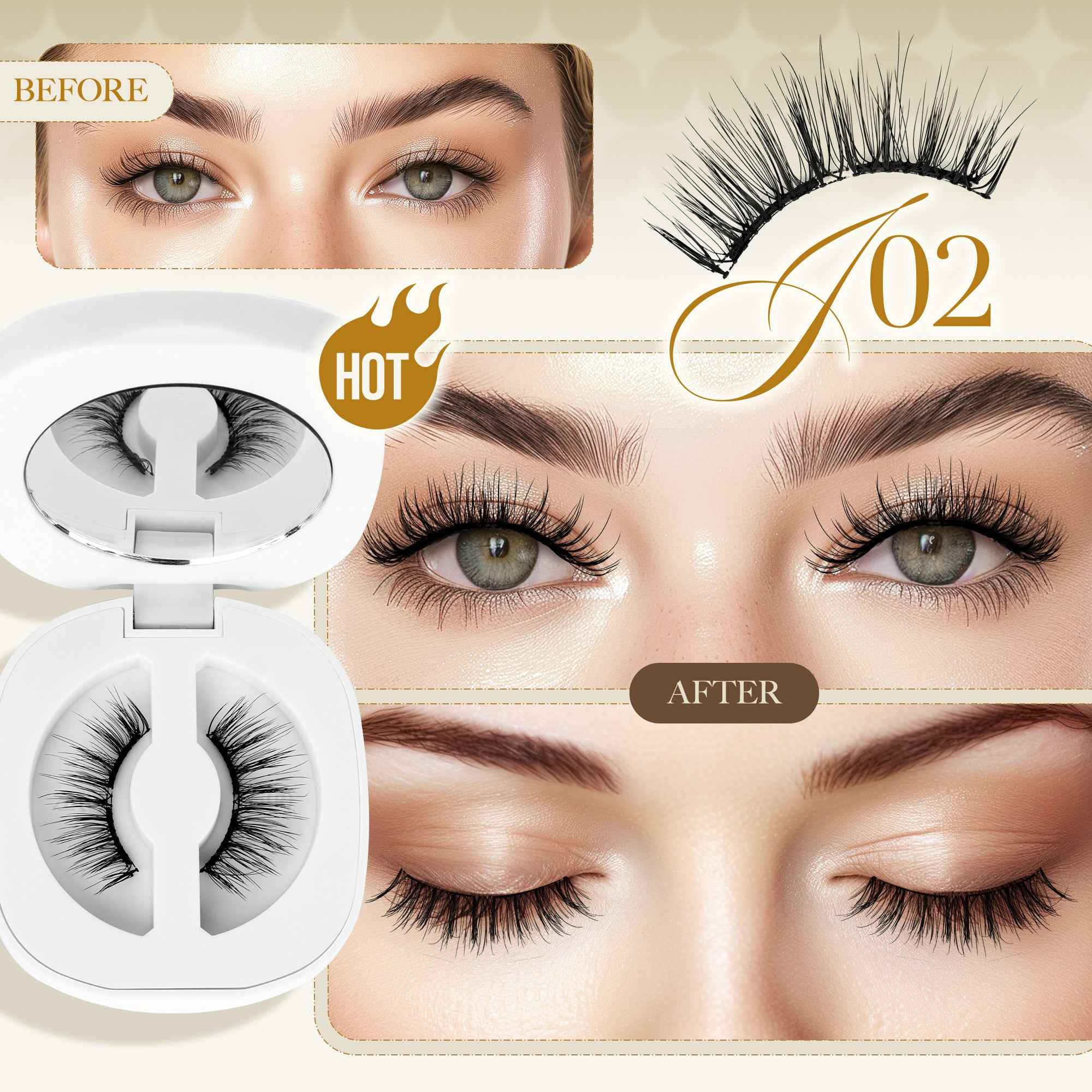 Lashview Natural Soft Magnetic Eyelashes for Beginners