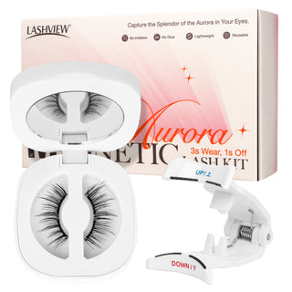 LASHVIEW Soft Magnetic Eyelashes Reusable Eyelashes with Applicator No Glue or Eyeliner Needed Magnetic Lashes Kit Lightweight Lashes for Daily Makeup