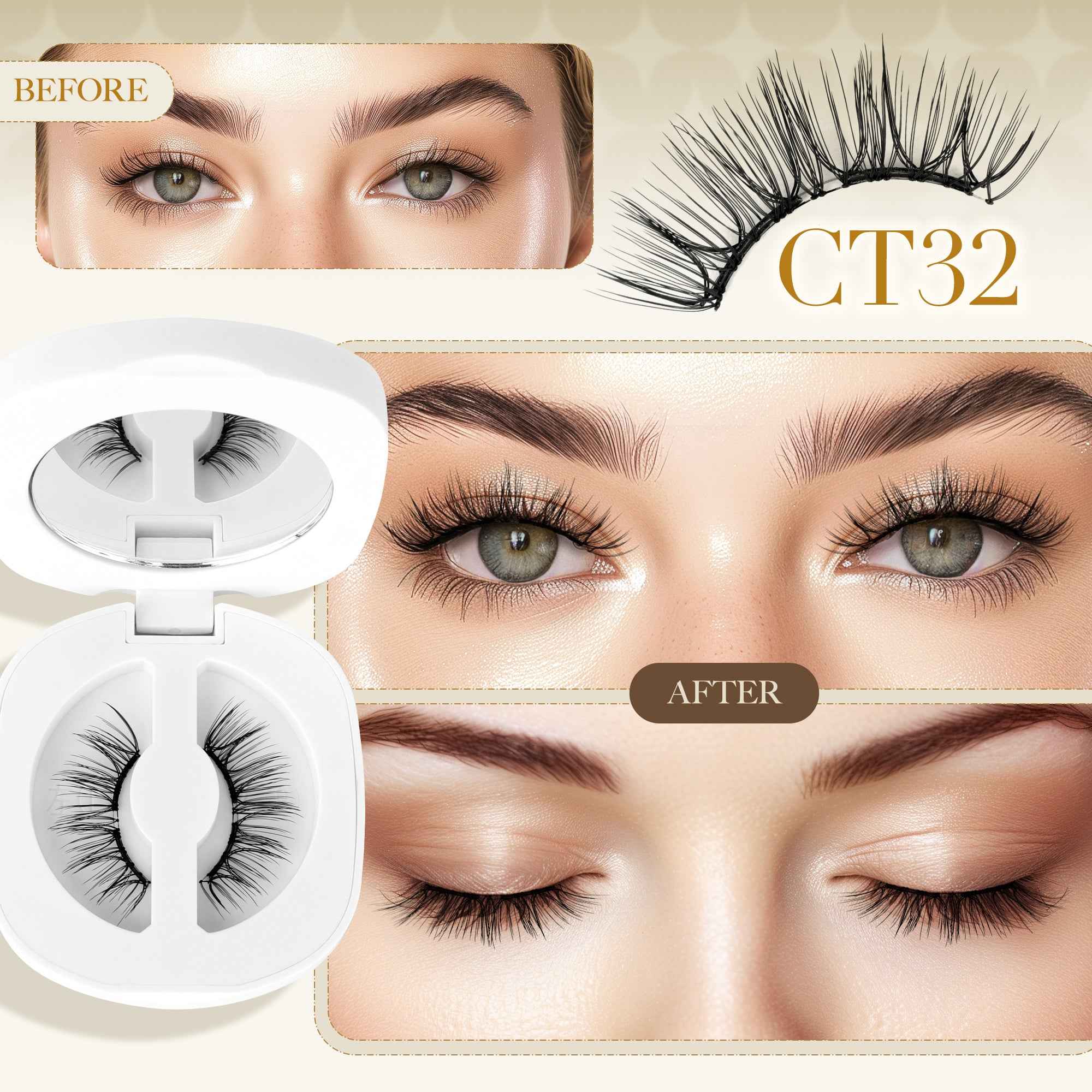 Lashview Natural Soft Magnetic Eyelashes Easy to Apply