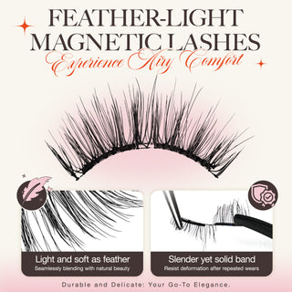 LASHVIEW Soft Magnetic Eyelashes Reusable Eyelashes with Applicator No Glue or Eyeliner Needed Magnetic Lashes Kit Lightweight Lashes for Daily Makeup