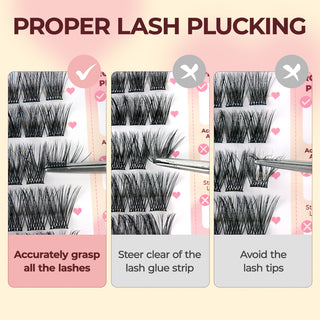 Lashview Self adhesive DIY Lash Extentions with Clear Glue Band Easy to Apply