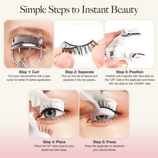 Lashview Soft Magnetic Eyelash Kit with All-in-One Applicator Reusable No Glue Needed Perfect for Sensitive skin Makeup Lash Extensions