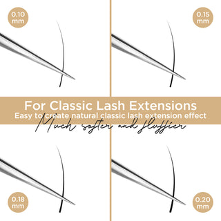 LASHVIEW 8-15mm Mixed Classic Eyelash Extensions Premium Permanent Individual Eyelashes Natural Effect Salon Use Lashes