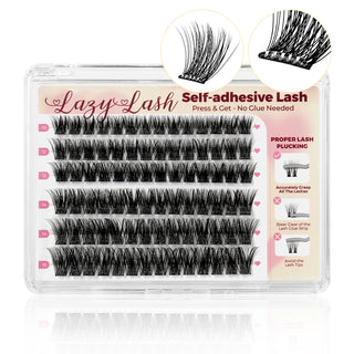 Lashview Self adhesive DIY Lash Extentions with Clear Glue Band Easy to Apply