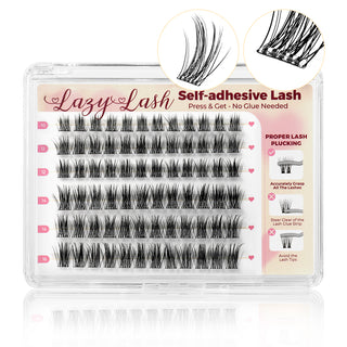 Lashview Self adhesive DIY Lash Extentions with Clear Glue Band Easy to Apply